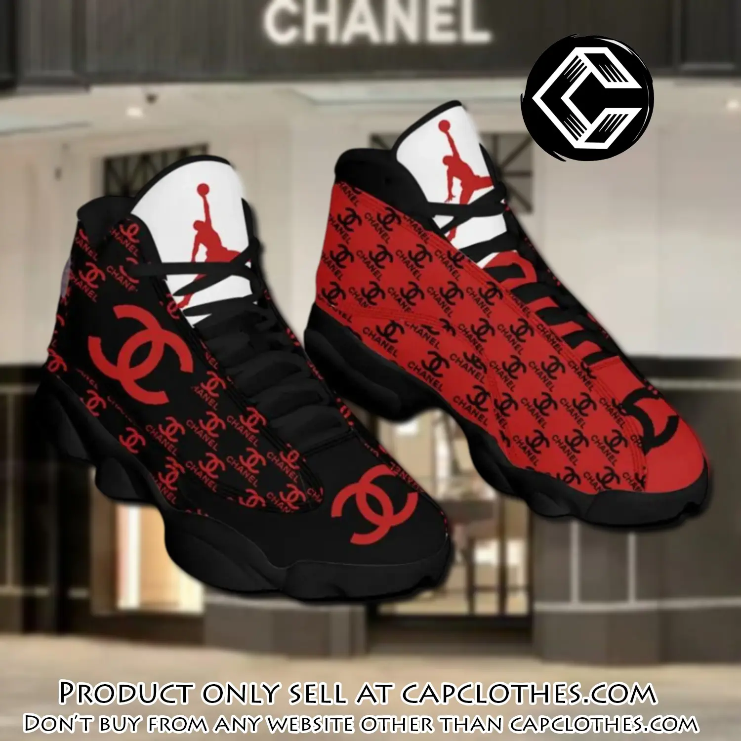 Chanel red air jordan 13 sneakers shoes chanel gifts for men women cc4053689
